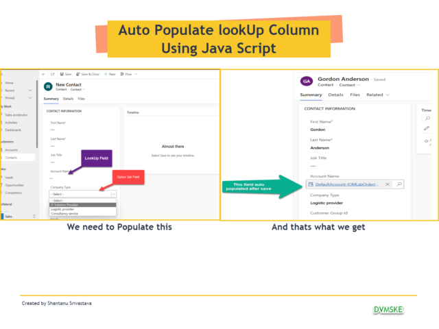 Set lookup field value using JavaScript in Microsoft dynamics 365 CE / CRM