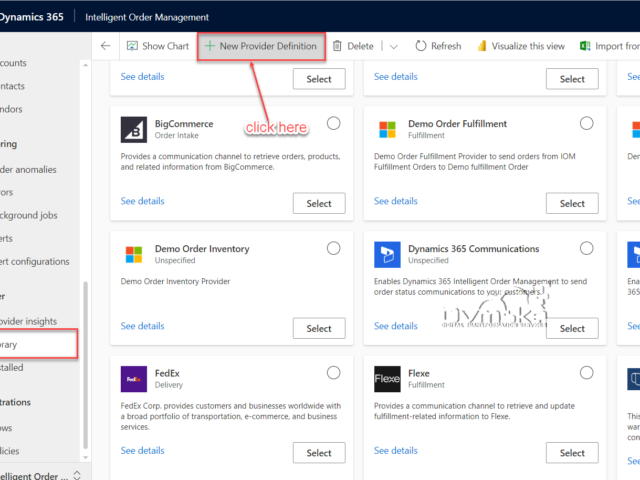 Create Fulfillment provider in Microsoft Dynamics Intelligent Order Management IOM – Order to Fulfillment in IOM