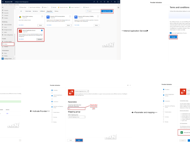 Activate the Intake, Fulfillment, & Internal Application Service provider created in Previous Step by Step IOM Tutorial